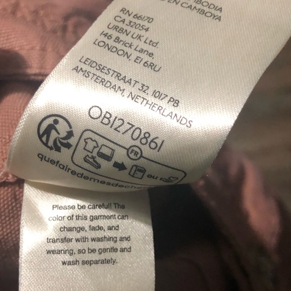Anthropologie Utility Wide Leg Pants Women's 8 Cargo Cropped in Plum NWT - Picture 6 of 8